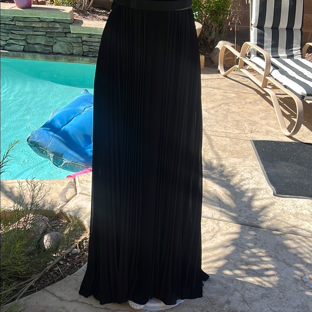 H by Halston Black Halter Maxi Gown - Picture 7 of 12